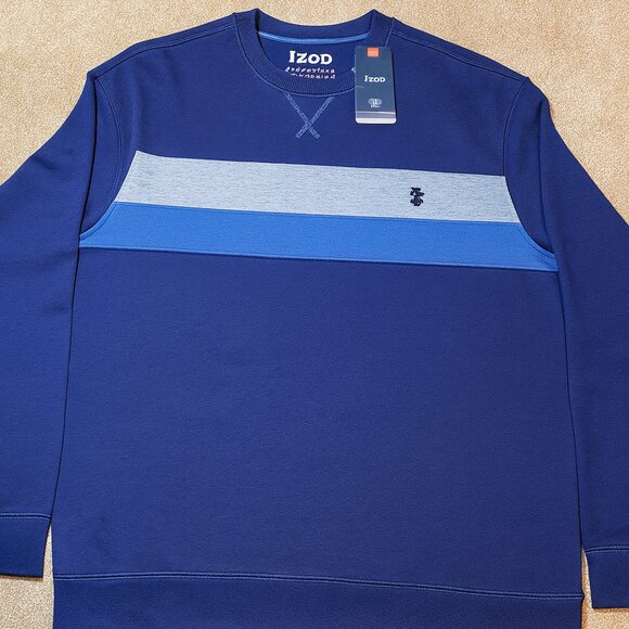 ADVANTAGE PERFORMANCE COLORBLOCK CREWNECK FLEECE - MEDIEVAL BLUE - Picture 6 of 8